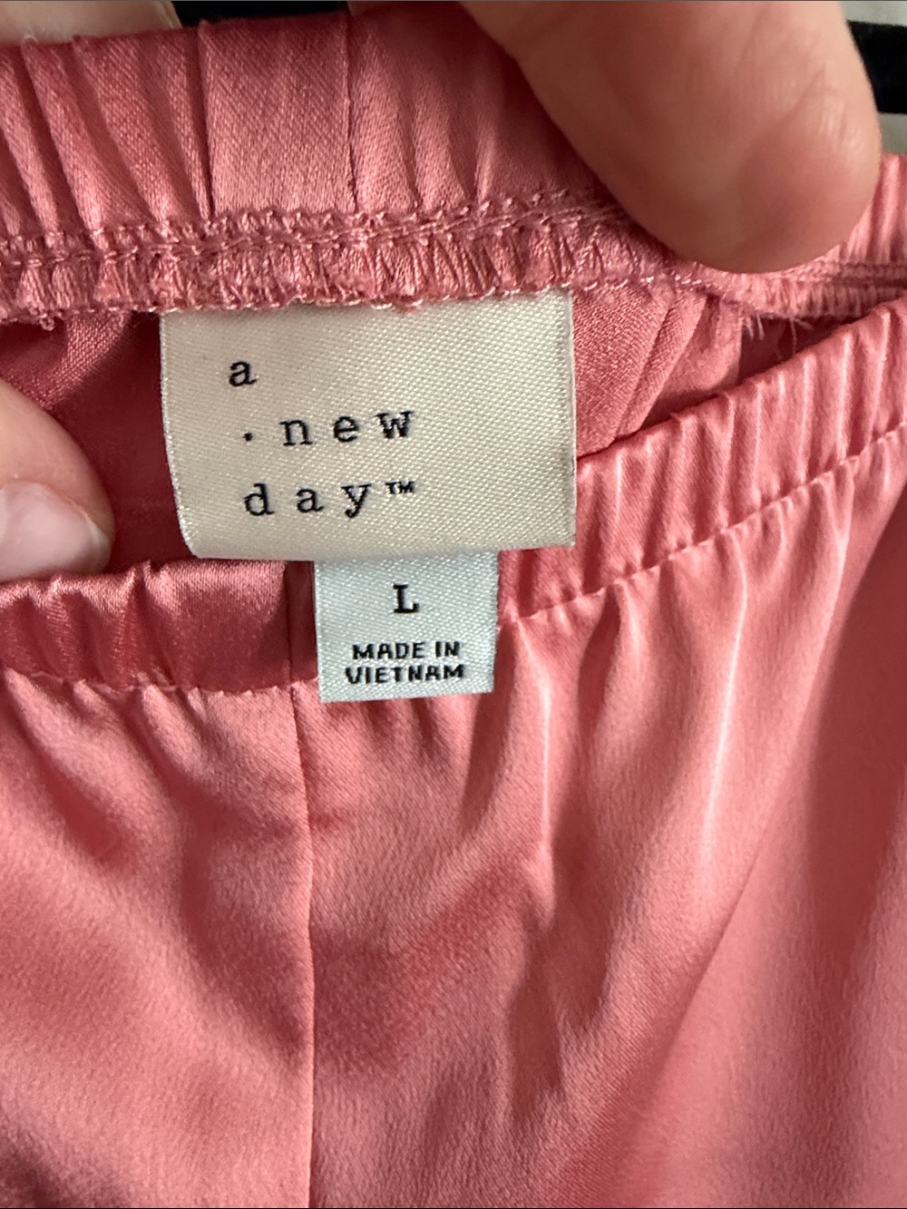 a new day Pink Satin Elastic-Waist Wide-Leg Pants - Picture 2 of 5